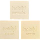 Hakiki Doğal Bıttım, Defne ve Zeytinyağlı Sabun Seti 3’lü 150 gr | Yemeklik Zeytinyağı ile Premium Bakım - 3 Adet