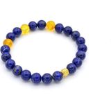 Hakiki Doğal Lapis Lazuli ve Sitrin Taşı Bileklik 1.Kalite 001