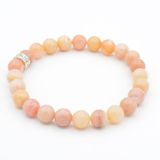 Hakiki Doğal Pembe Opal Taşı Bileklik 8 Mm