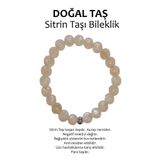 Hakiki Doğal Taş Bileklik - Sitrin Taşı (sidra)