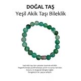 Hakiki Dogal Tas Bileklik - Yesil Akik Tasi