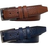 Hakiki Kaliteli Deri 2'li Set, Dikişli Klasik Kumaş Pantolon Kemeri; Lacivert, Kahverengi 3,5 Cm=arz - 130 cm - Lacivert - Kahverengi