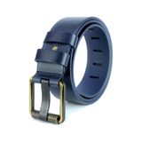 Hakiki Manda Derisi Erkek Kot Kemeri 4,5cm Borulu Toka Lacivert