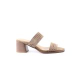 Hakiki Süet Deri Olive Topuklu Kadın Terlik - Rgn3120 Olive 36