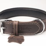 Hakiki Yağlı Deri Köpek Boyun Tasması M Koyu Kahverengi 3X38-47 cm