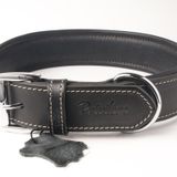 Hakiki Yağlı Deri Köpek Boyun Tasması M Siyah 3x38-47 cm