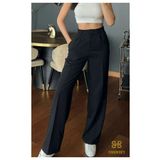 HAKİM BEY KADIN YÜKSEL BEL LİKRALI ESNEK KUMAŞ PİLELİ OVERSIZE KESİM PALAZZO PANTOLON