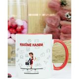 Hakime Hanım-Kırmızı Kupa Bardak