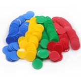 HAKITAROOM 100'lü Set 2,5 cm Opak Plastik Öğrenme Sayaçları Saklama Kutulu Mini Poker Çipleri Oyun Belirteçleri (1 inç, Kırmızı+Sarı+Kraliyet Mavisi+Yeşil)