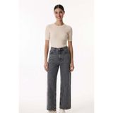 HAKKE Kadın Düz Kesim Wide Leg Jean PANTOLON