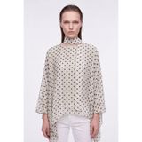 HAKKE Kadın Yarasa Kol Puantiyeli Şifon BLUZ