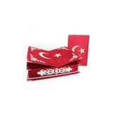 Haktan Yayın Dağıtım Türk Bayraklı Rahleli Kadife Kuranı Kerim
