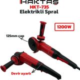 Haktaş Profesyonel Yeni Nesil Elektrikli Spiral - 1200 W - 125 Mm - Devir Ayarlı Taşlama Makinesi