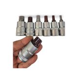 HAKTOR Profesyonel Rico 1/2 Kısa Lokmalı M Diş Yıldız Lokma Bits Torx Takımı 7 Parça