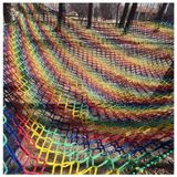 Halat Köprüsü, Dayanıklı Çift Katmanlı Tırmanma Kargo Ağı Çocuklar için - Dış Mekan Ağaç Evi Ağı (3x4,5 m) - Güvenli Oyun ve Macera için Polyester Tırmanma Ağı