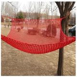 Halat Köprüsü, Tırmanma Kargo Ağı 5 mm Kalınlık, 5 cm Mesh, Ağaç Ev ve Oyun Alanı Aksesuarları için Çift Katmanlı Güvenlik Ağı, Dayanıklı Kırmızı Kargo Halat Ağı (4,5 x 4,5 m)