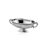 Halatlı Kulplu Dekoratif Küçük Kase 35X17X15 Cm Full Nickel