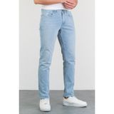 Halat's Erkek MICHAEL Slim Fit Likralı Jean Kot Pantolon Buz Mavi Düz Desenli Orta Kalınlık - 34 - 30