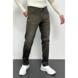 Halat's Erkek RAMOS Çam Yeşili Regular Fit Likralı Jean Kot Pantolon - 38 - 30