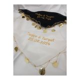 Halay Kına Baskılı Halay Mendili/ Siyah-beyaz Gelin-damat Halay Mendili/ Kişiye Özel Baskılı/30*30cm