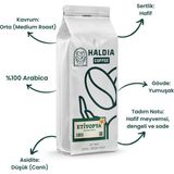 Haldia Coffee Etiyopya Filtre Kahve Blend 1000GR. | Arabica | Orta Kavrum | Yumuşak Gövde, hafif Tat - Moka Pot - 1 kg