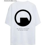 Half Life Tasarım Serisi "black Mesa" Sırt ve Göğüs Baskılı Yazılı Pamuklu Relaxed Kalıp Gamer T-Shirt - Beyaz