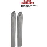 Halı Hurcu, Halı Kılıfı, Halı Ambalajı, Halı Poşeti - Gri - 1 Parça - 40 x 225
