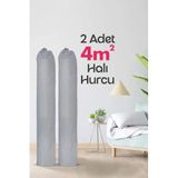 Halı Hurcu, Halı Saklama Kılıfı, Halı Organizeri (Gri, 4m² Halı Hurcu)