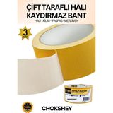 Halı Kilim Sabitleme Yapıştırma Kaydırmaz Çift Taraflı Bant 48MMX5MT - 3 Adet