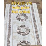 Halı Örtüsü Kalın Polar 230X330 cm Lastiksiz - Bej - Açık Kahve - 230 x 330 cm