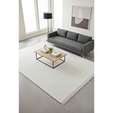 Halı sepeti Enti Piana 1101 Beyaz Halı Kilim Kaymaz Taban Yıkanabilir Salon Mutfak Kesme Yolluk Diğer