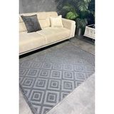 Halı sepeti Luxess Dizayn 1089 Antrasit Kaymaz Taban Kesme Yolluk Mutfak Halısı Modern Salon Halısı Diğer