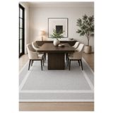 Halı Sepeti Modern Sisal Krem Leke Tutmayan Kaymaz Taban Salon Mutfak Koridor Balkon Halısı - 8001 Gri