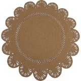 Halı Sepeti Reygon Ege 24 Hasır Daire Dekoratif El Örgüsü Kilim Yolluk Halı - 160 x 160 cm