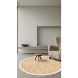 Halı Special Raye-Hardal-Yuvarlak-Salon-Oturma Odası-Mutfak-Modern-Kilim-Yıkanabilir-Kaymaz-Taban-Robot Süpürge
