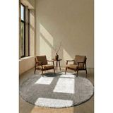 Halı Special Yuvarlak Mest Gri Premium Kadifemsi Halı Oturma Odası-Salon-Mutfak-Kaymaz Taban -Yıkanabilir - 150 x 150 cm
