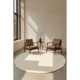 Halı Special Yuvarlak Mest Krem Premium Kadifemsi Halı Oturma Odası-Salon-Mutfak-Kaymaz Taban -Yıkanabilir - 150 x 150 cm