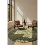 Halı Special Yuvarlak Mest Yeşil Premium Kadifemsi Halı Oturma Odası-Salon-Mutfak-Kaymaz Taban -Yıkanabilir - 200 x 200 cm