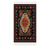 Halı Vintage Kaymaz Tabanlı Kilim, 80x150cm, Çok Renkli, Pamuk-Polyester, Çiçek Desenli