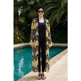 Haliç Mayo Tesettür Mayo Üzerine Tek Kaftan Pareo 6314 Sarı
