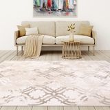 Halıcı Emin Royal Koleksiyonu 14559 Viskon Bambu Dokulu Salon Antre Mutak Halı Yolluk - 120 x 180 - Krem