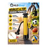 Halidi Bisiklet Pompası Top Şişirme Araba El Pompası Iğne Hediyeli Lastik Şişirme