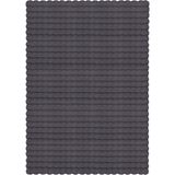 Halımax Ekstra Yumuşak Dokulu Antrasit Bubble Tavşan Tüyü Darcio Dikdörtgen Post Peluş Halı - 160 x 230 cm