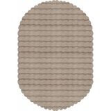 Halımax Ekstra Yumuşak Dokulu Bej Bubble Tavşan Tüyü Darcio Oval Post Peluş Halı - 100 x 160 cm