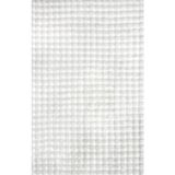 Halımax Ekstra Yumuşak Dokulu Beyaz Bubble Tavşan Tüyü Darcio Dikdörtgen Post Peluş Halı - 80 x 120 cm