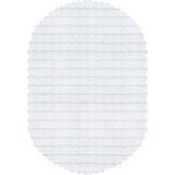 Halımax Ekstra Yumuşak Dokulu Kilim Beyaz Bubble Tavşan Tüyü Darcio Oval Post Peluş Halı - 100 x 250 cm