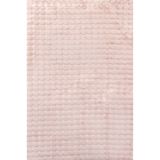 Halımax Ekstra Yumuşak Dokulu Pudra Bubble Tavşan Tüyü Darcio Dikdörtgen Post Peluş Halı - 100 x 250 cm
