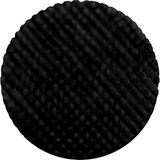 Halımax Ekstra Yumuşak Dokulu Siyah Bubble Tavşan Tüyü Darcio Yuvarlak Post Peluş Halı - 160 x 160 cm