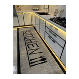 Halımax Kaymaz Taban Leke Tutmaz Yıkanabilir Kitchen Gri Fame Mutfak Halısı