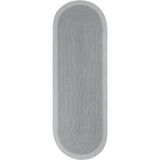 Halımax Milda 135 Çift Taraflı Jüt Halı Gri Oval Yolluk Antre Hol Koridor Halısı Hasır Dokulu Kilim
